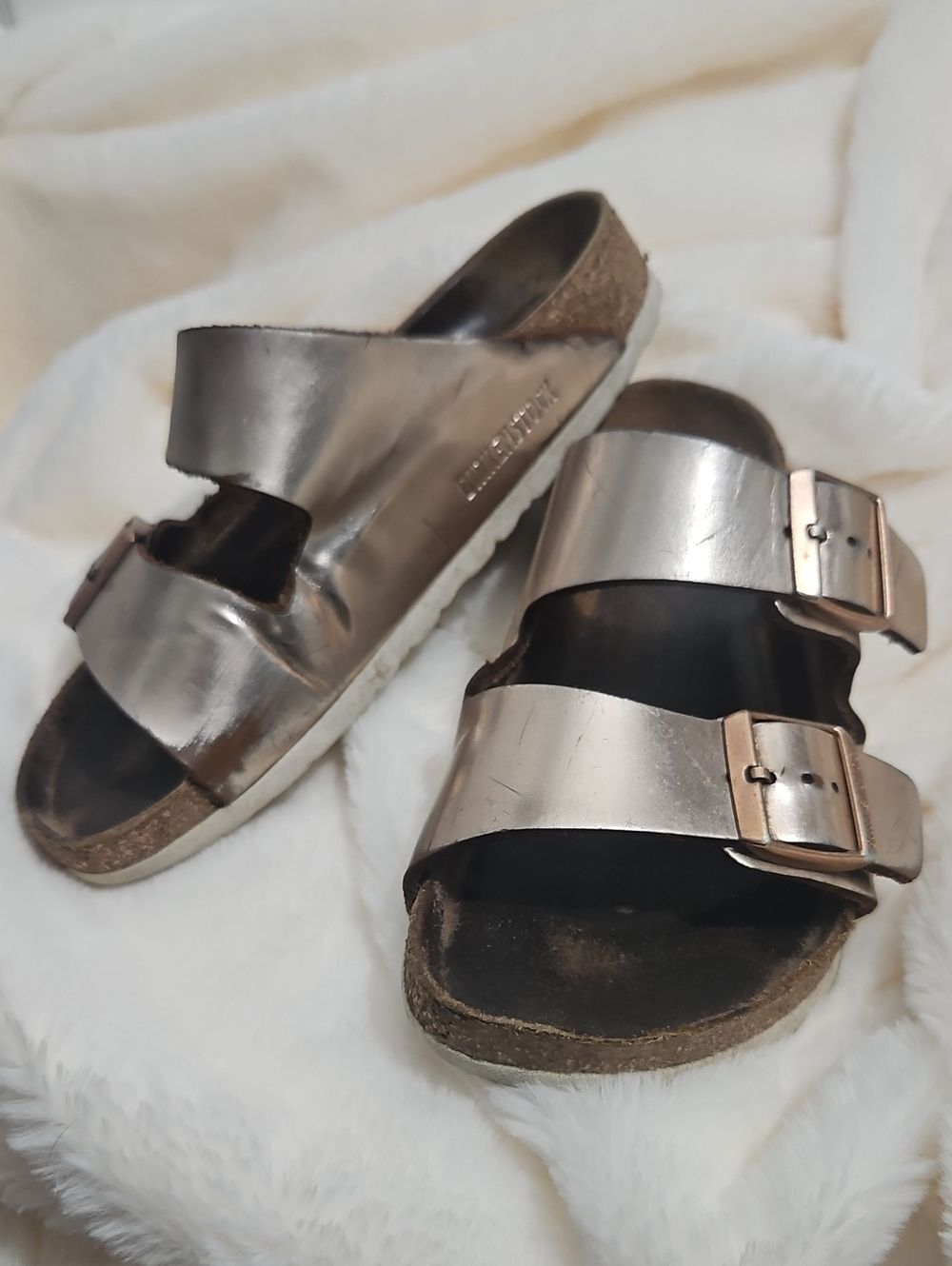 Birkenstock Arizona Metallic Rose Gold/Pink Sandals EU 37 US 6-6.5